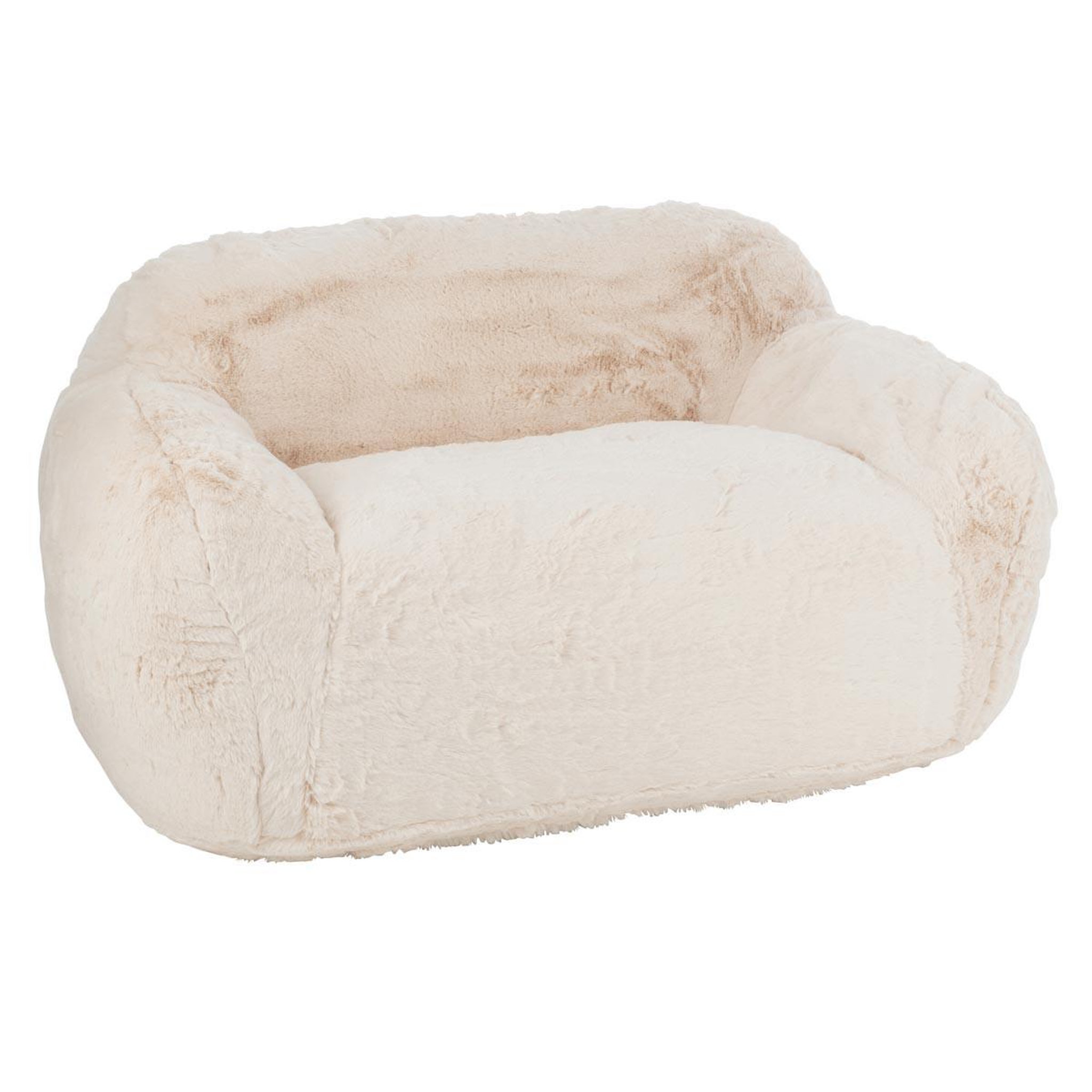 J-LINE Canapé droit 2 places  cutie  152cm crème