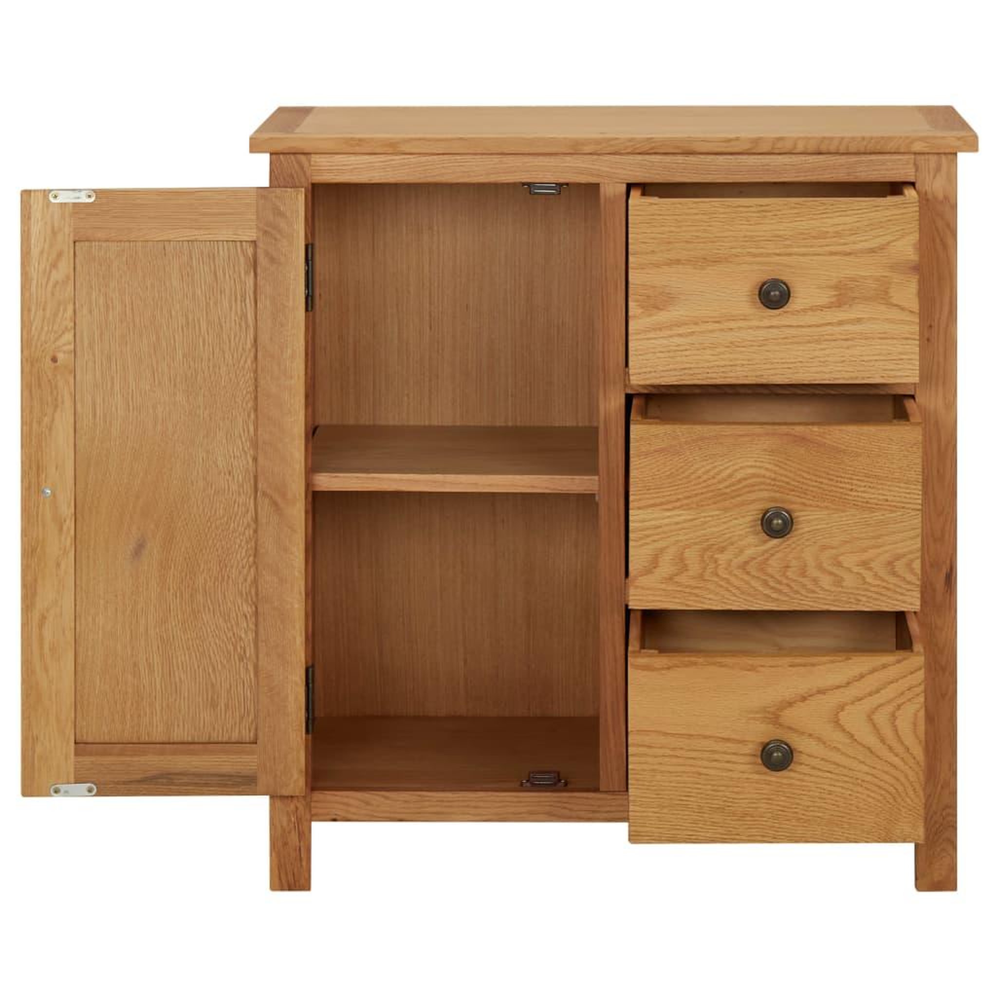 Voir la diapositive 3 : VIDAXL Placard 70x35x75 cm Bois de chene massif