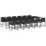 Voir la diapositive 2 : VIDAXL Ensemble a manger de jardin 13 pcs coussins noir resine tressee