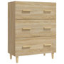 Voir la diapositive 2 : VIDAXL Buffet Chene sonoma 70x34x90 cm Bois d'ingenierie