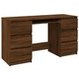 Voir la diapositive 2 : VIDAXL Bureau Chene marron 140x50x77 cm Bois d'ingenierie