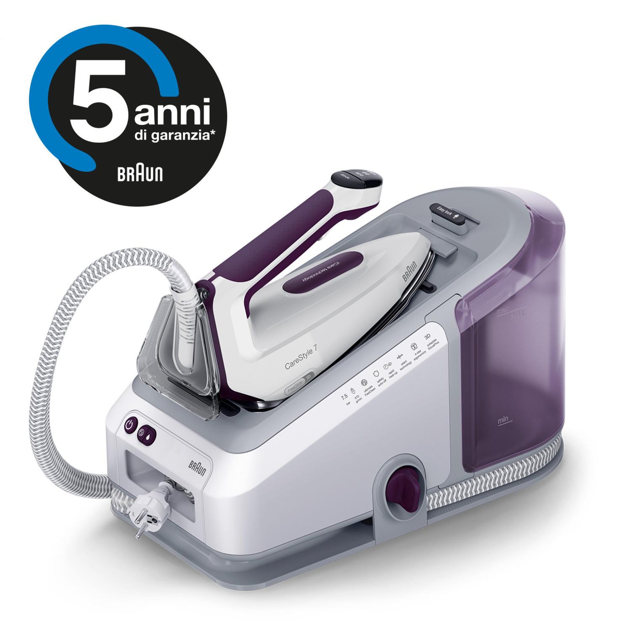 Voir la diapositive 3 : BRAUN Centrale vapeur Braun CareStyle 7 IS 7266 VI