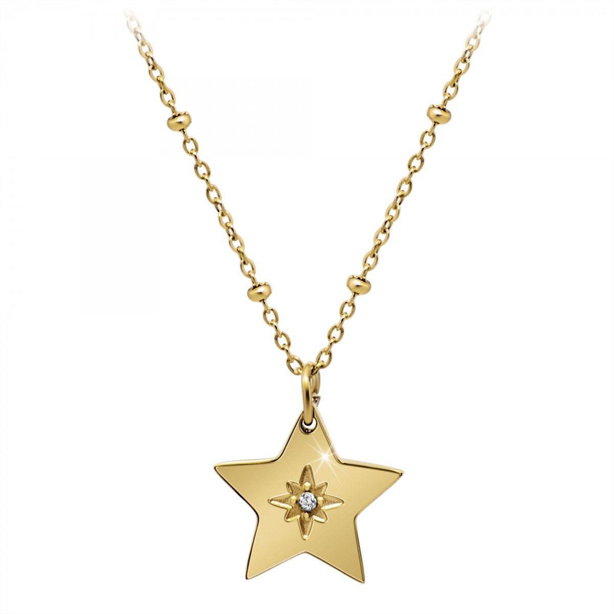 SC BOHEME Collier étoile par SC Bohème orné d'un véritable diamant blanc