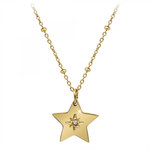 SC BOHEME Collier étoile par SC Bohème orné d'un véritable diamant blanc