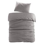 Paris Prix Parure de Lit 2 Pièces  Carla  140x200cm Gris