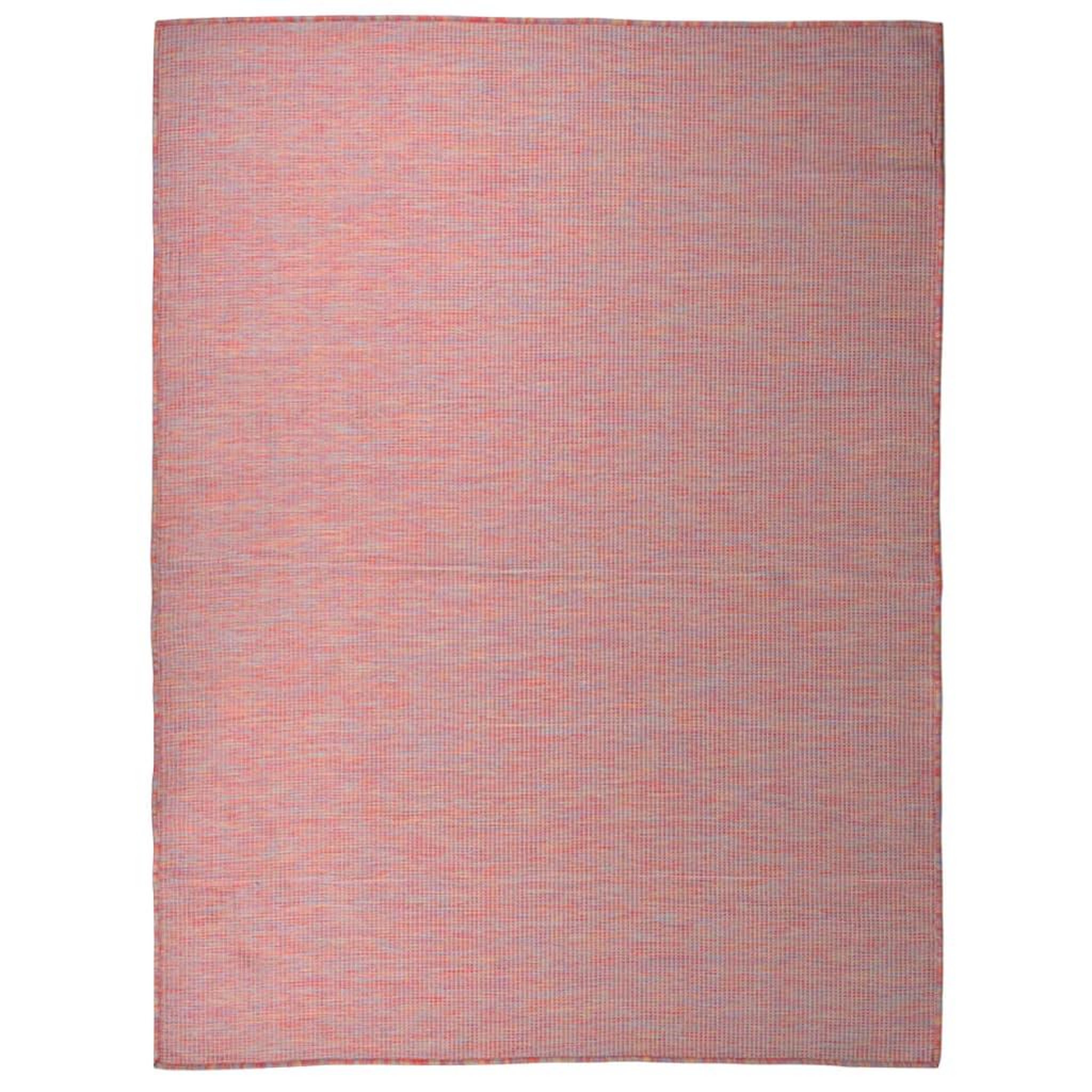 Voir la diapositive 1 : VIDAXL Tapis a tissage plat d'exterieur 120x170 cm Rouge