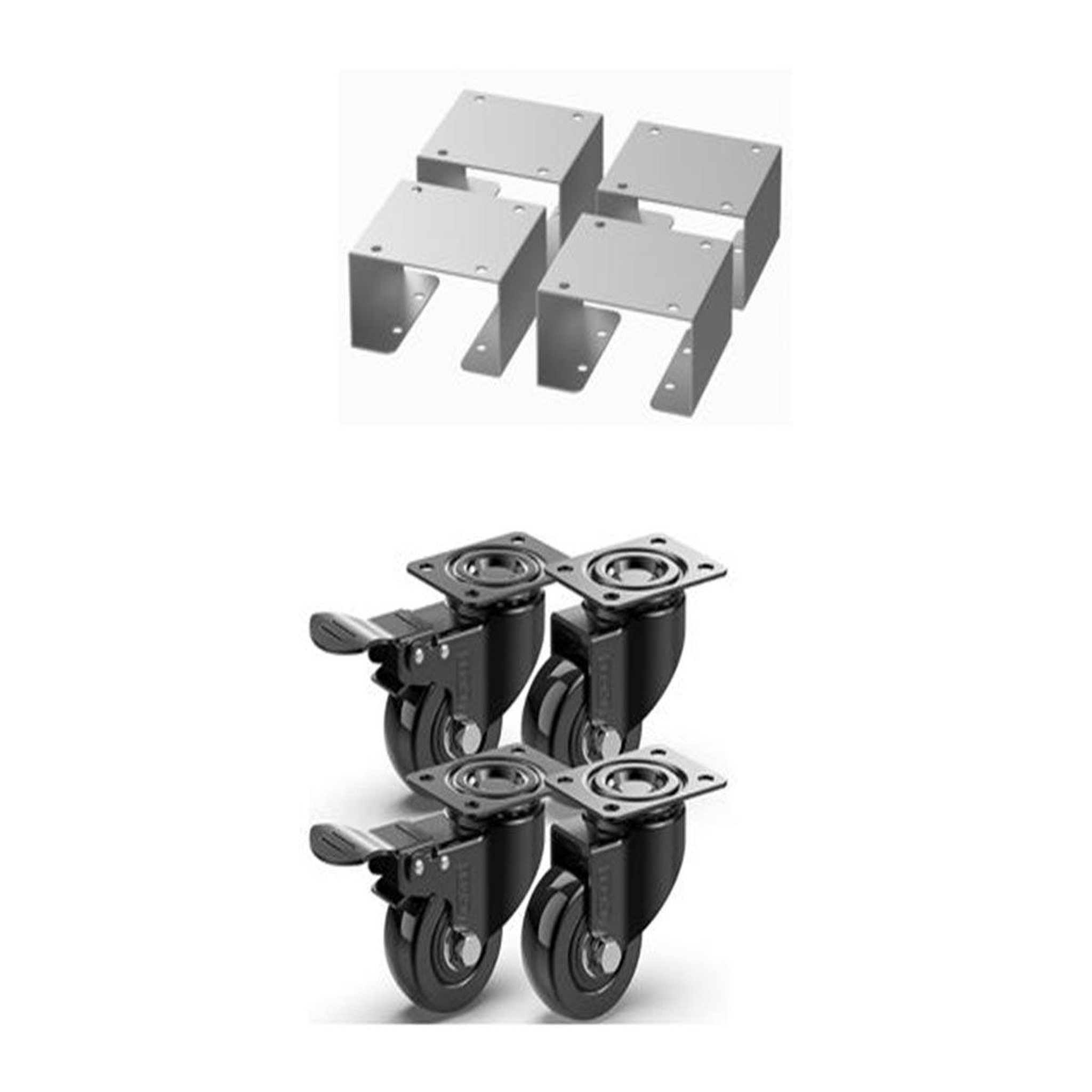 Le marquier Kit roues meuble de cuisine extérieure - le marquier
