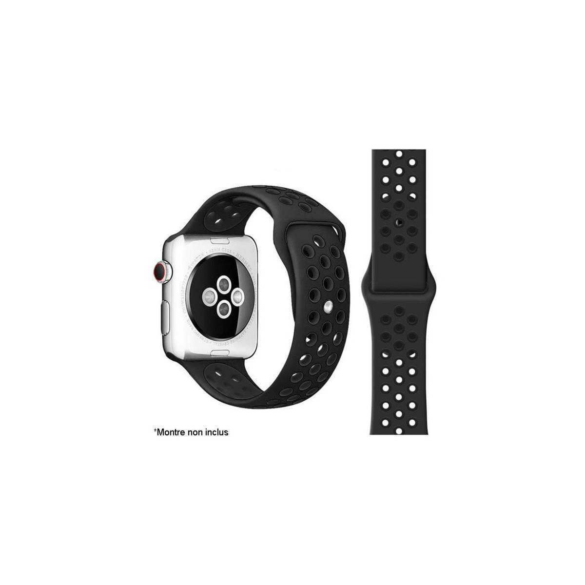 IBROZ Bracelet Apple Watch Sport 38/40/41mm noir mat