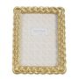 Voir la diapositive 2 : Paris Prix Cadre Photo Déco Tressé  Rope  15x20cm Or