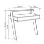 Voir la diapositive 4 : TOILINUX Bureau console mural Cowork en MDF - L. 94 x H. 91 cm - Blanc