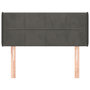 Voir la diapositive 3 : VIDAXL Tete de lit avec oreilles Gris fonce 93x16x78/88 cm Velours