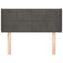 Voir la diapositive 3 : VIDAXL Tete de lit avec oreilles Gris fonce 93x16x78/88 cm Velours