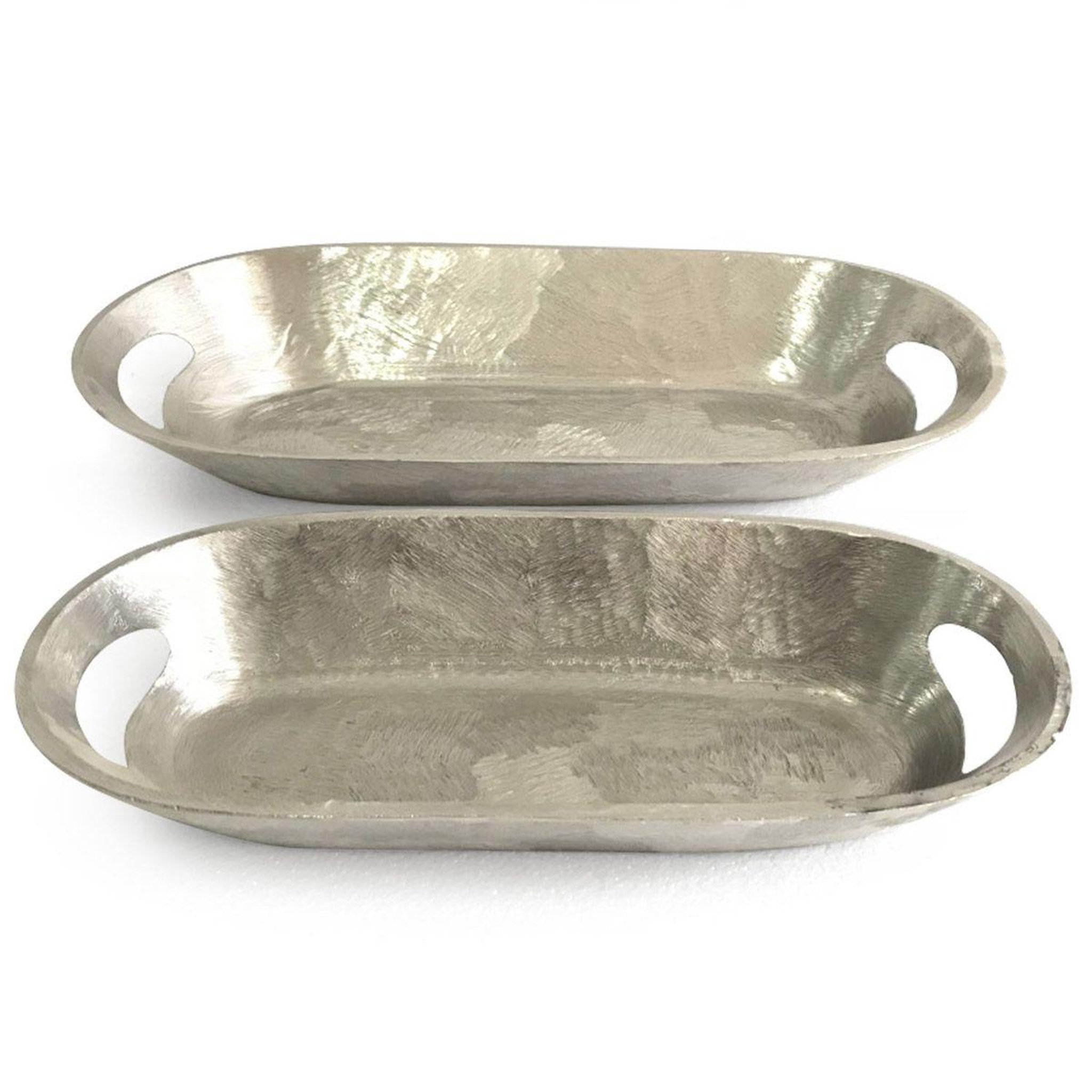 Paris Prix Lot de 2 plateaux de service  lulu  40cm argent
