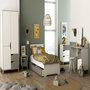 Voir la diapositive 5 : Demeyere Table de chevet 1 tiroir - GENIUS - Blanc et Gris - 36,8 x 43,8 x 33 cm - DEMEYERE