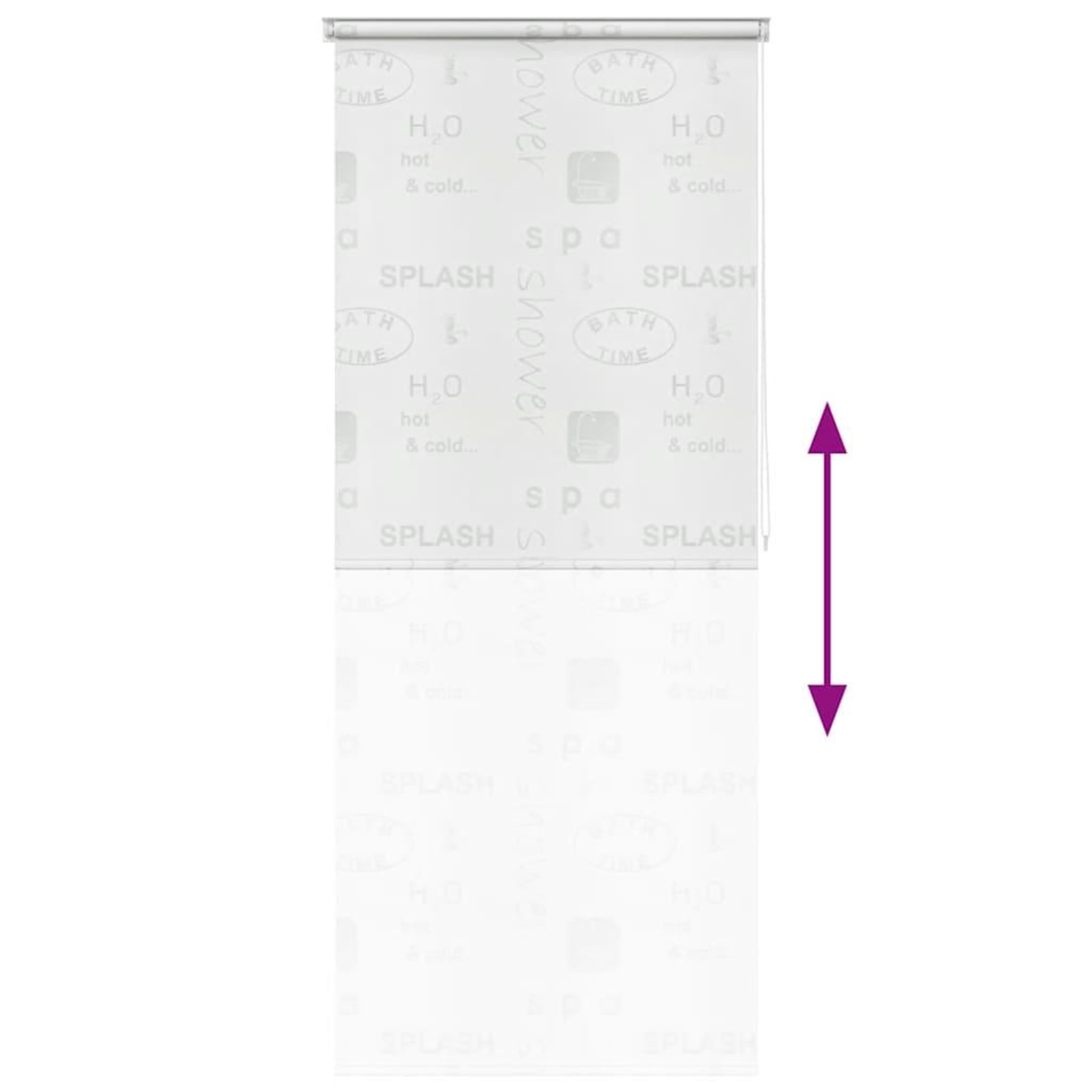 Voir la diapositive 5 : VIDAXL Store roulant de douche 120x240 cm Eclaboussures