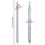Voir la diapositive 6 : VIDAXL Piquets de tente 24 pcs forme de V 29,5cm Ø20mm acier galvanise