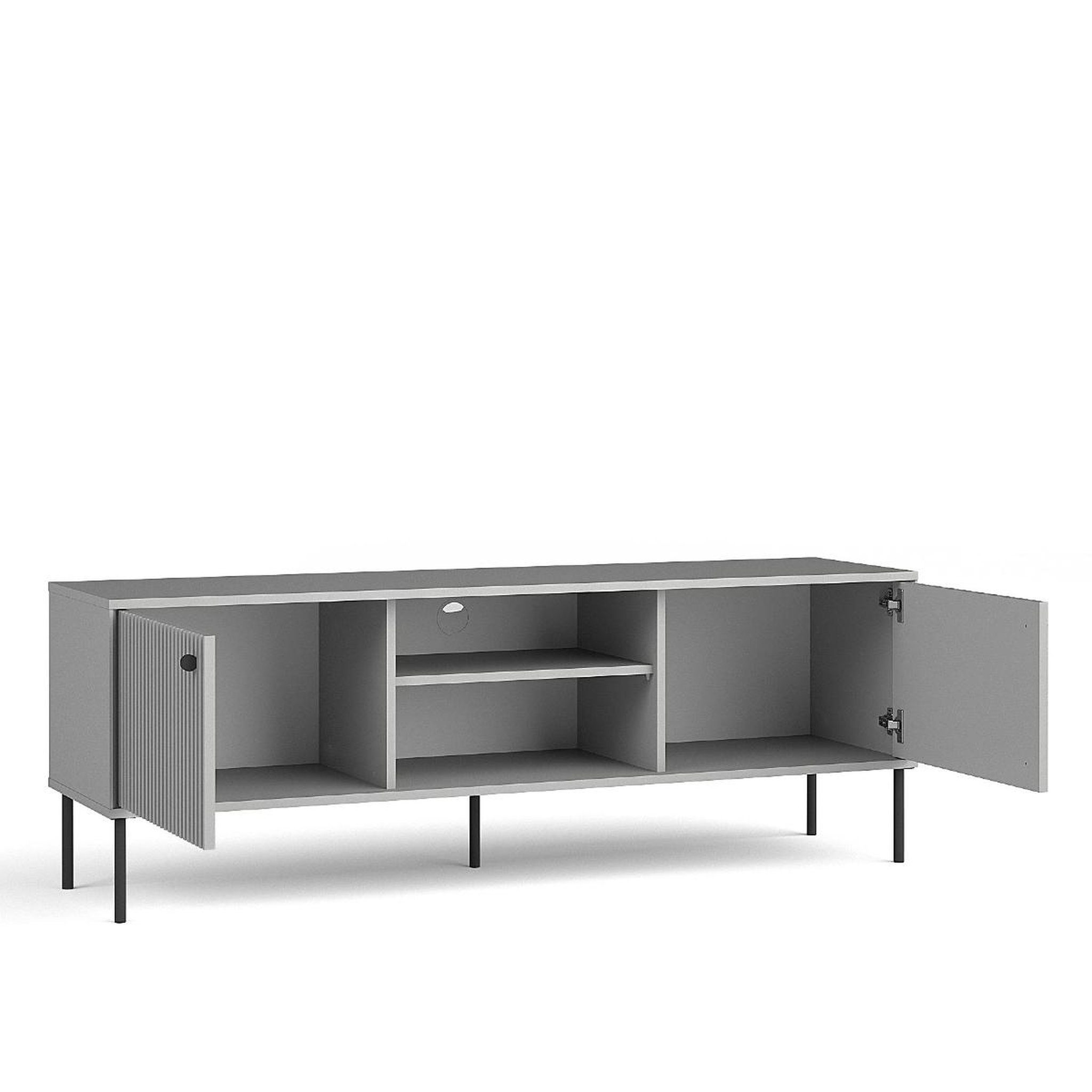 Voir la diapositive 4 : JLC KREATION Meuble tv moderne gris 160cm simy