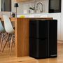 Voir la diapositive 2 : Kitchen move Poubelle de cuisine tri sélectif HAJA Noir Acier inoxydable 60L