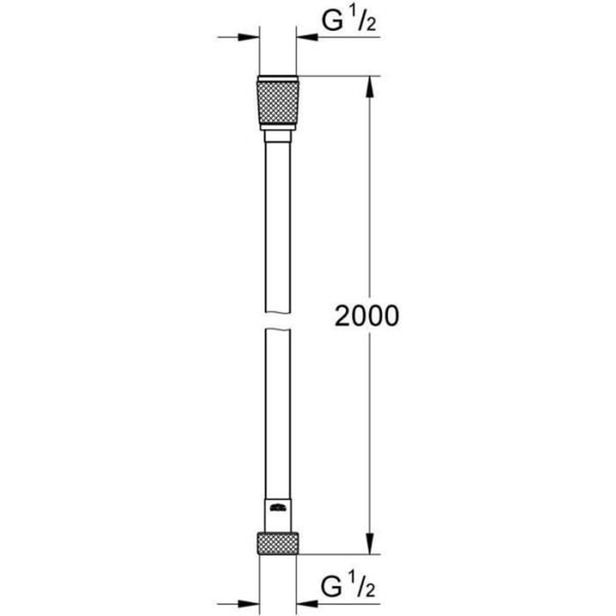 Voir la diapositive 2 : Grohe Flexible de douche - grohe vitalioflex 27507001 - 2m - anti-pliures - anti-torsion - connexion universelle - surface lisse - chr