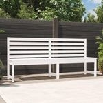 VIDAXL Banc de jardin blanc 201,5 cm bois massif de pin