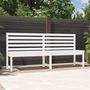 Voir la diapositive 1 : VIDAXL Banc de jardin blanc 201,5 cm bois massif de pin