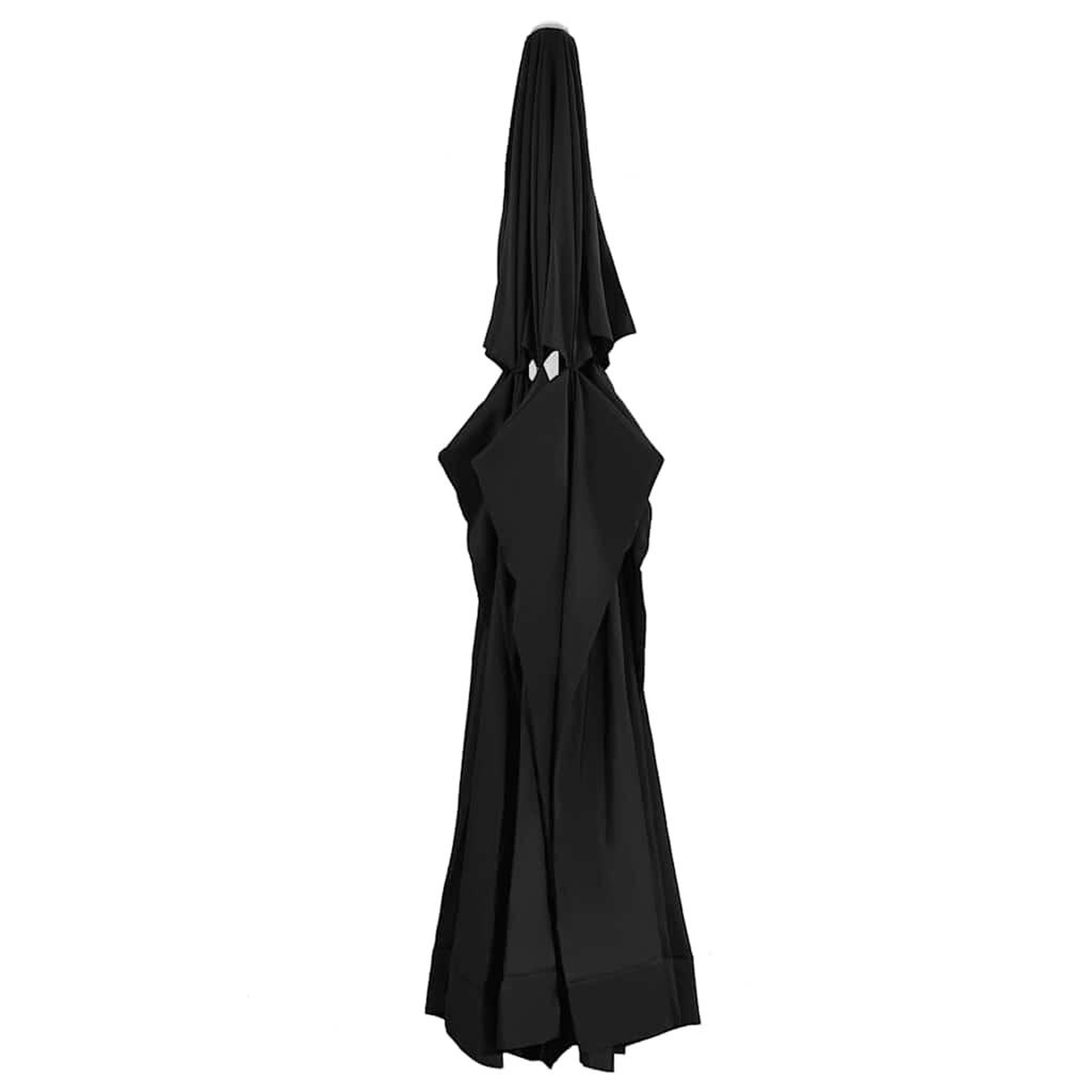 VIDAXL Tissu de remplacement pour parasol d'exterieur Noir 610 cm