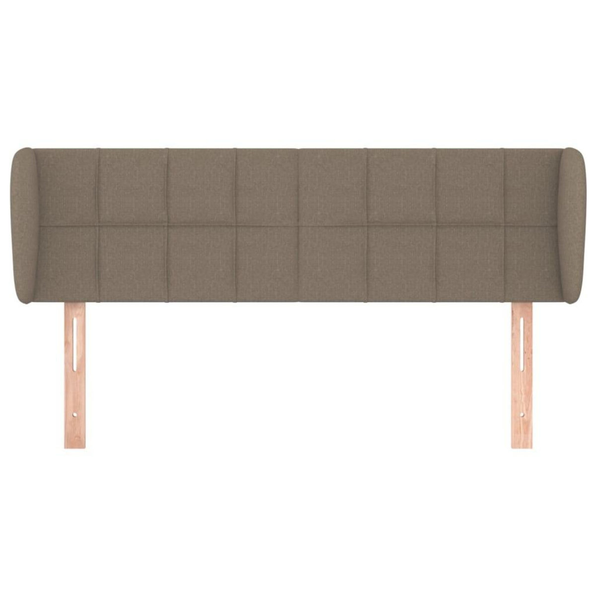 VIDAXL Tete de lit avec oreilles Taupe 147x23x78/88 cm Tissu