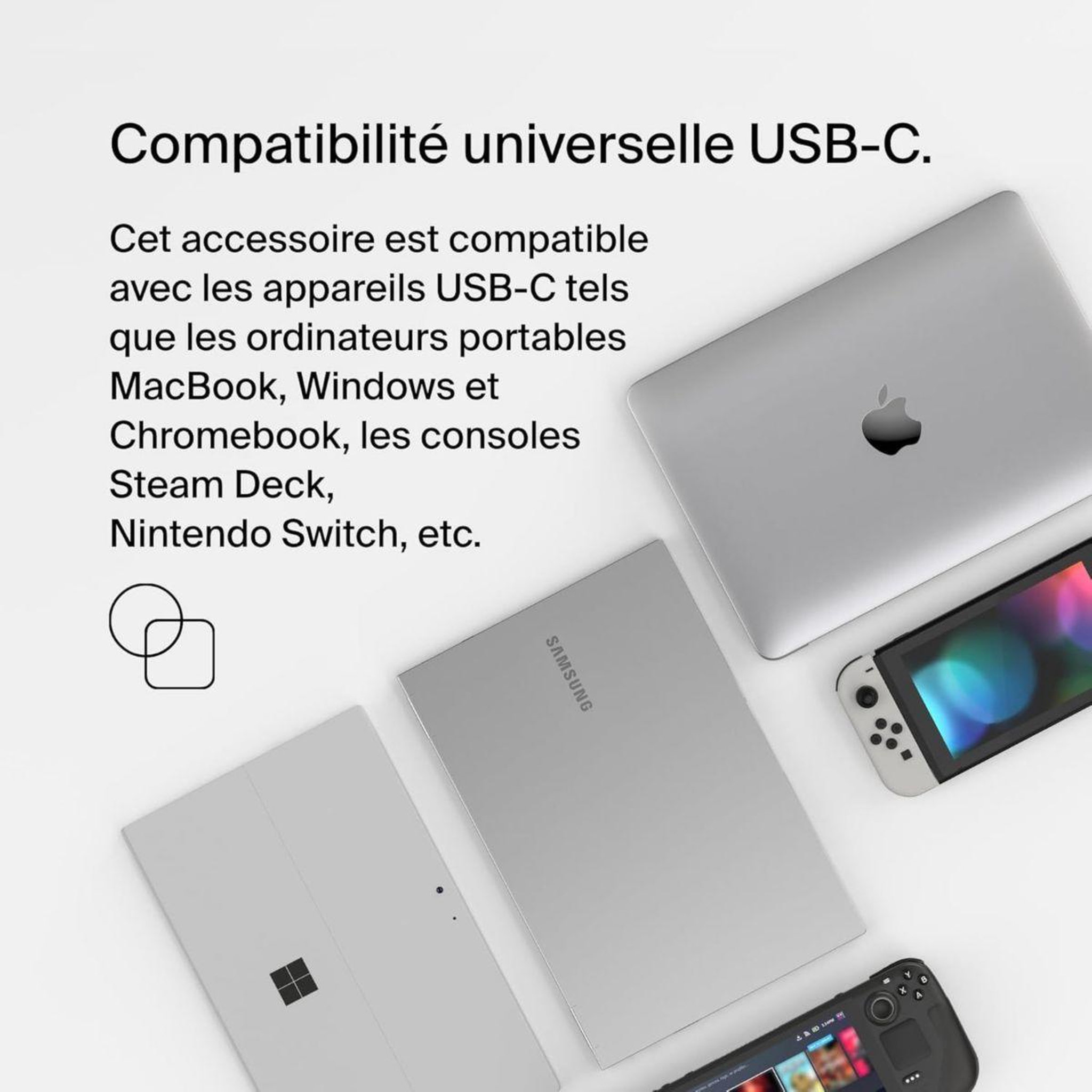 Voir la diapositive 3 : Belkin Chargeur ordinateur portable 100w pc usb-c noire