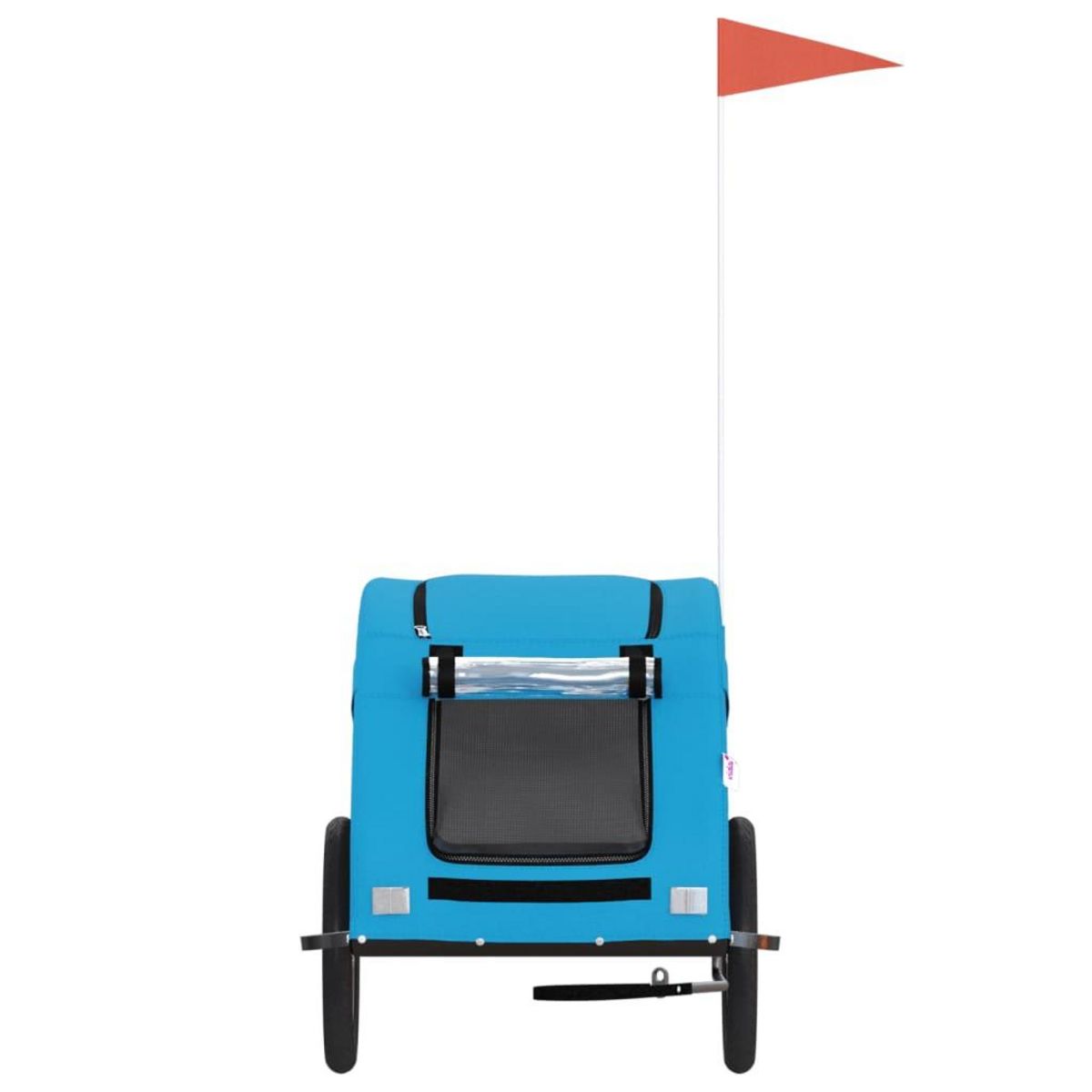 VIDAXL Remorque de velo pour animaux de compagnie bleu