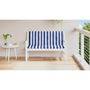 Voir la diapositive 3 : VIDAXL Coussins de banc de jardin lot de 2 rayures bleues et blanches