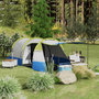 Voir la diapositive 6 : OUTSUNNY Tente de camping 2-3 pers. porche étanche 2000 mm 3 portes sac de transport vert