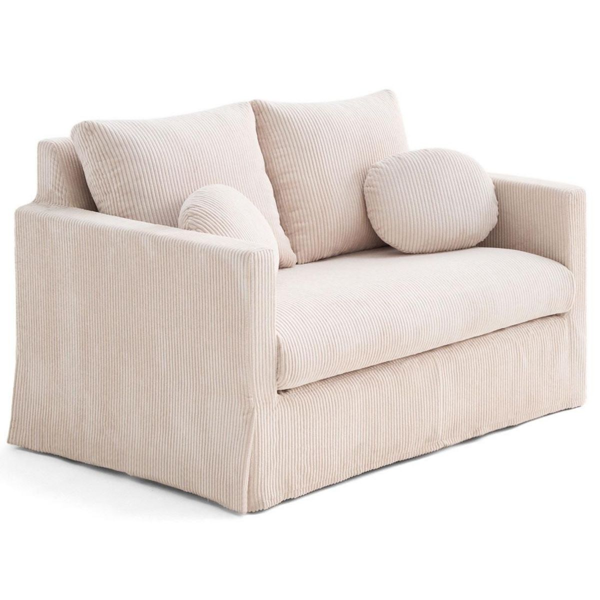 LISA DESIGN Serena - canapé droit déhoussable 2 places en velours côtelé