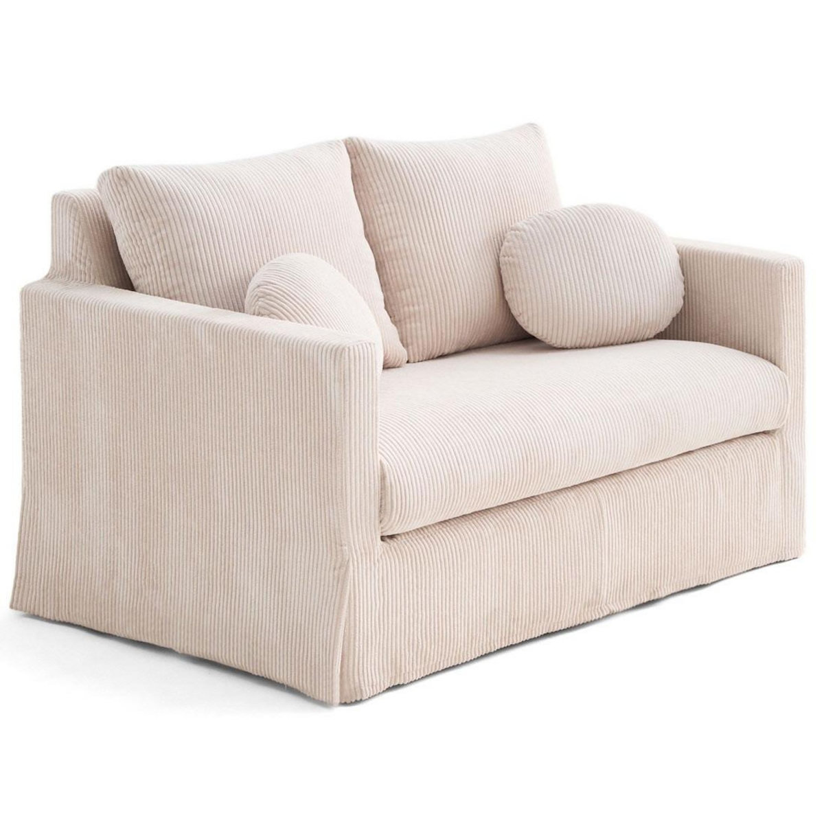 LISA DESIGN Serena - canapé droit déhoussable 2 places en velours côtelé