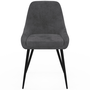 Voir la diapositive 4 : ID MARKET Lot de 6 chaises THALYA en velours gris foncé avec accoudoirs