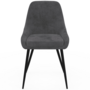 Voir la diapositive 4 : ID MARKET Lot de 6 chaises THALYA en velours gris foncé avec accoudoirs