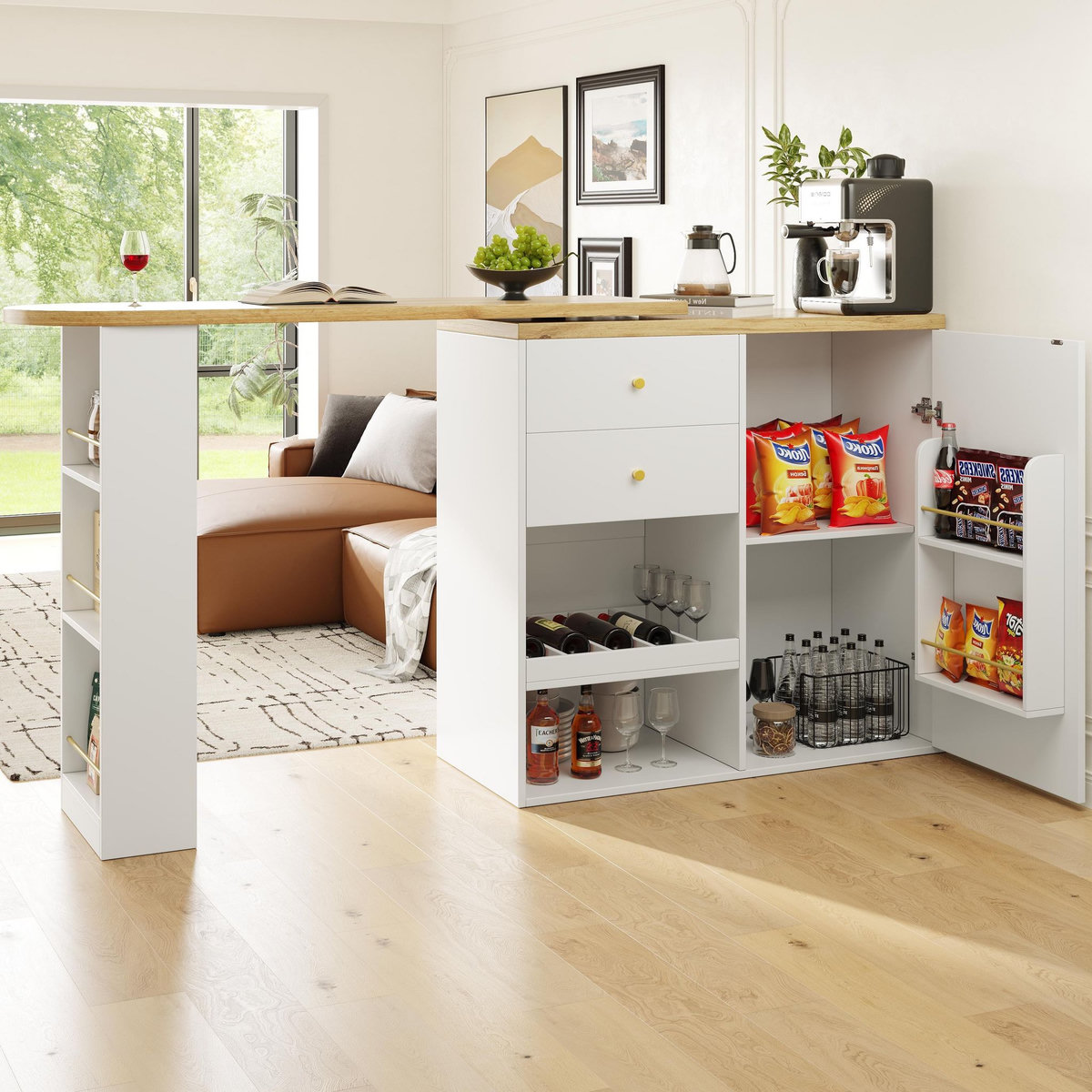 MERAX Table de bar rectangulaire