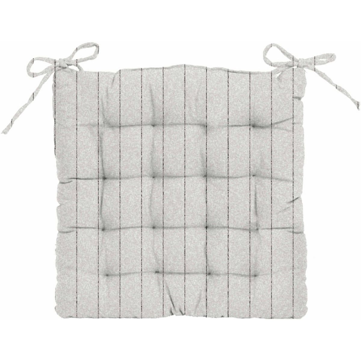 Galette de chaise matelassée fantaisie en coton motif lignes