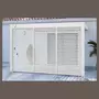 Panneau brise-vue Aluminium Pergola Bioclimatique OMBREA® - largeur 1,3 m - Blanc - ventelles horizontales