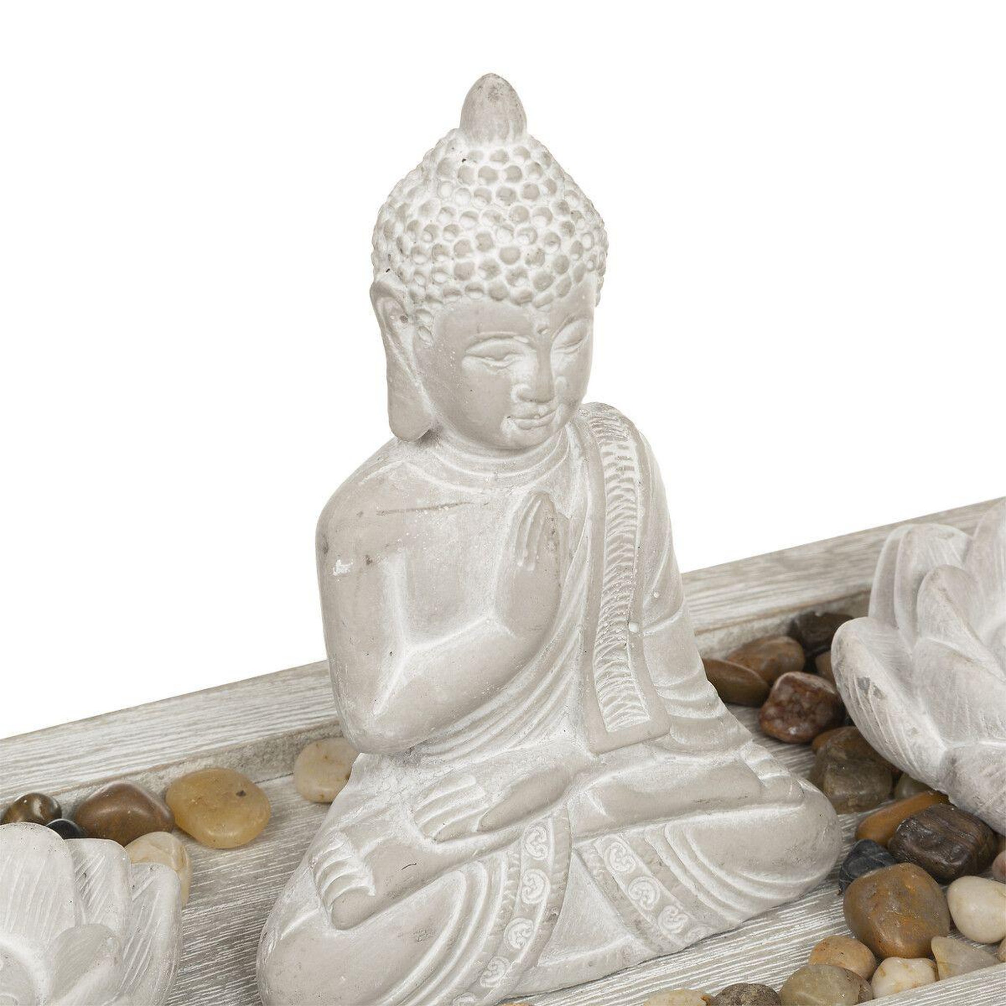 Voir la diapositive 2 : ATMOSPHERA Jardin zen déco  padmavati  34cm gris