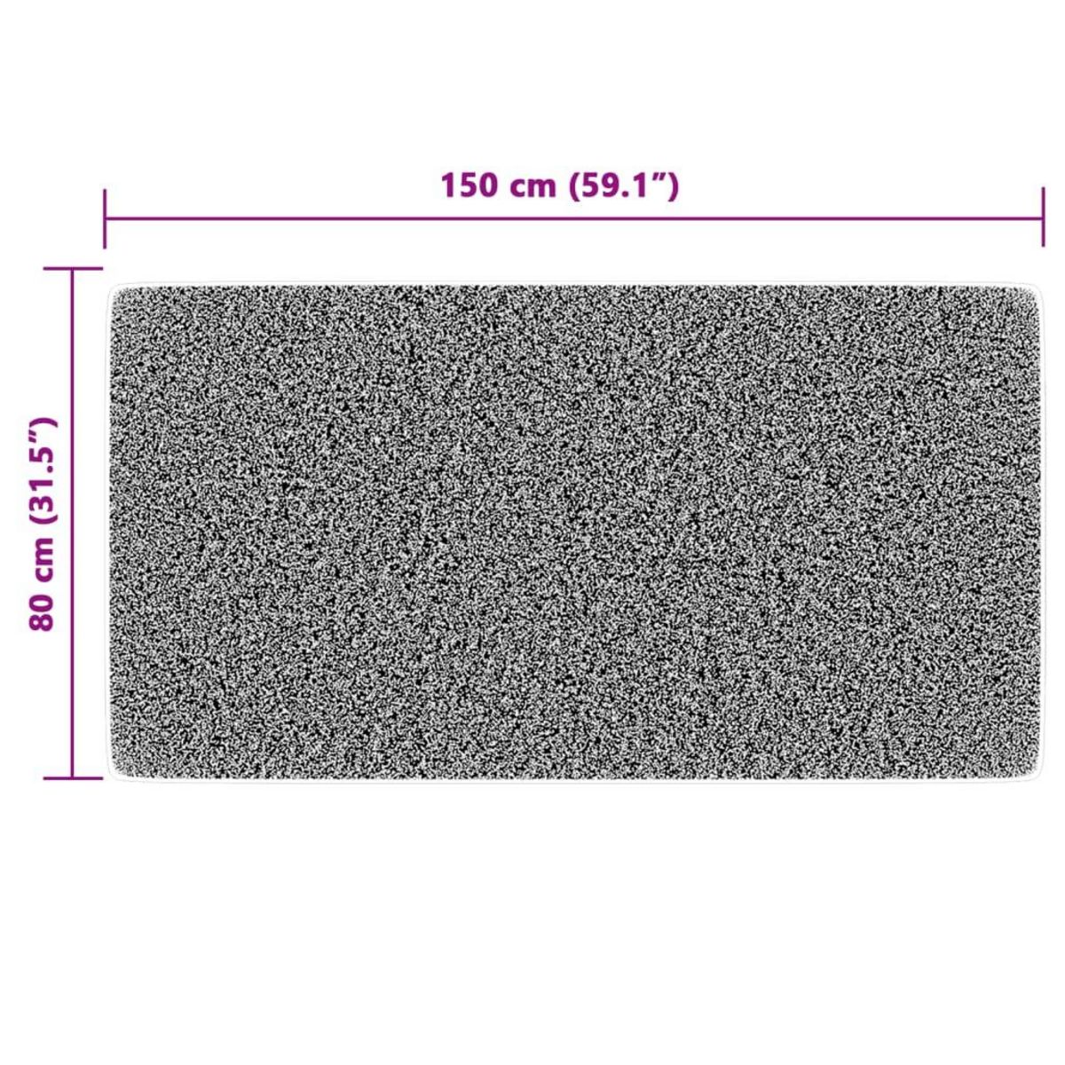 VIDAXL Tapis interieur exterieur a poils courts 80x150 cm antiderapant