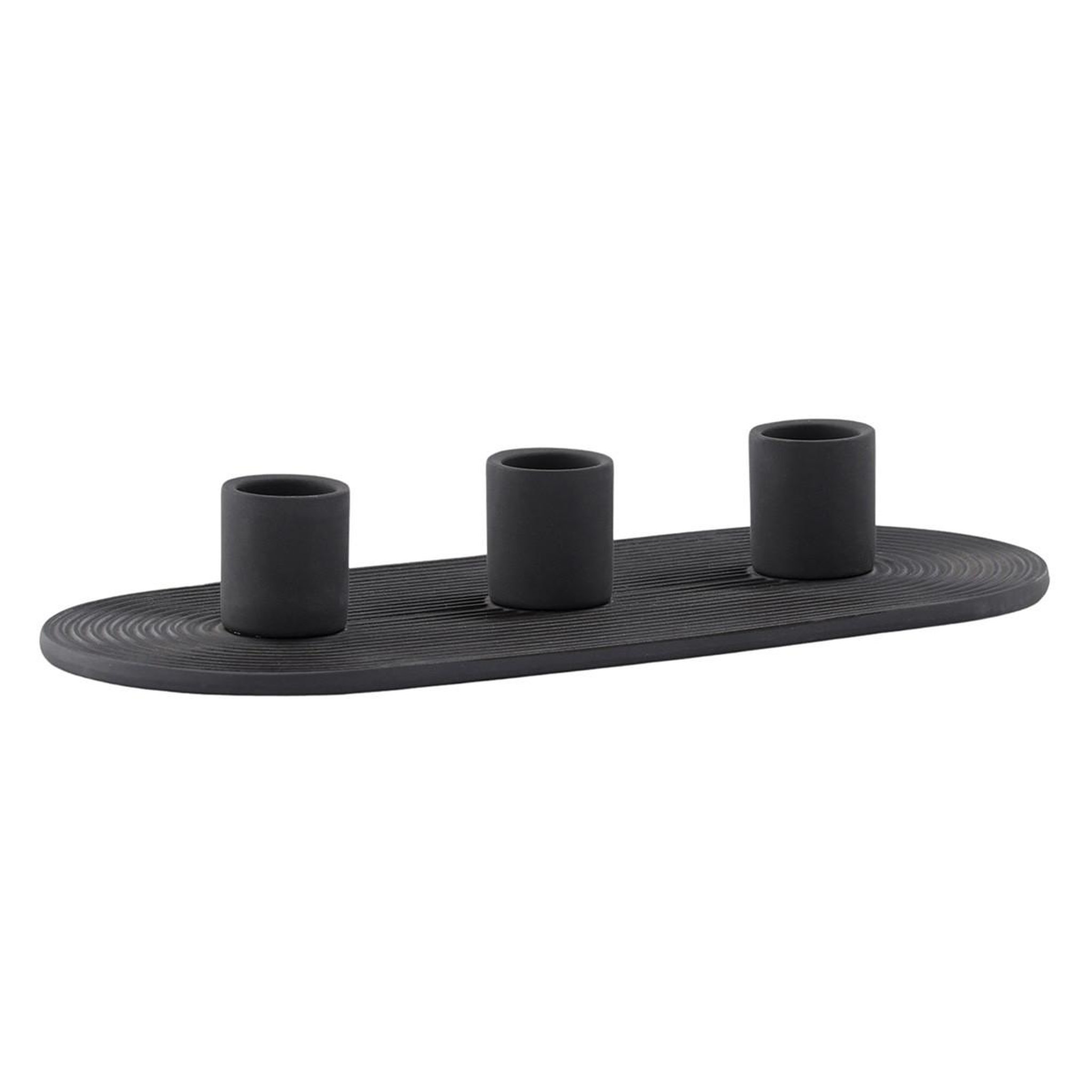 Paris Prix Bougeoir en argile 3 bougies  dian  24cm noir