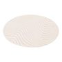 Voir la diapositive 5 : SWEEEK Tapis rond intérieur motifs ondulations en relief crème Ø160cm