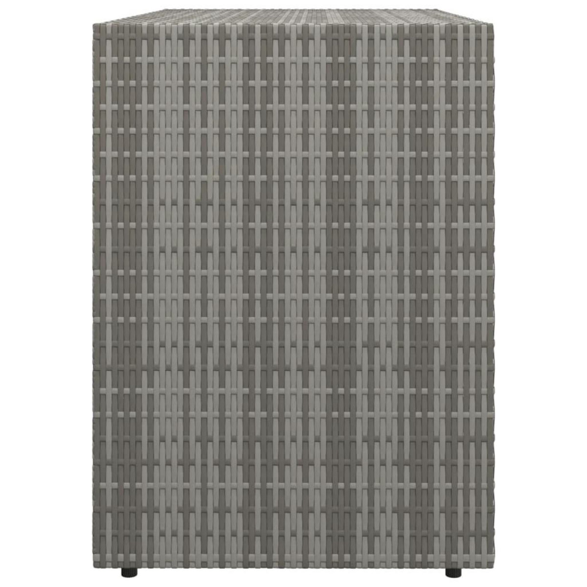 VIDAXL Armoire de rangement jardin Gris 100x55,5x80 cm Resine tressee