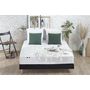 Voir la diapositive 1 : Ensemble literie matelas ressorts ensachés 20cm + sommier tapissier noir 140x190 cm ASTRE