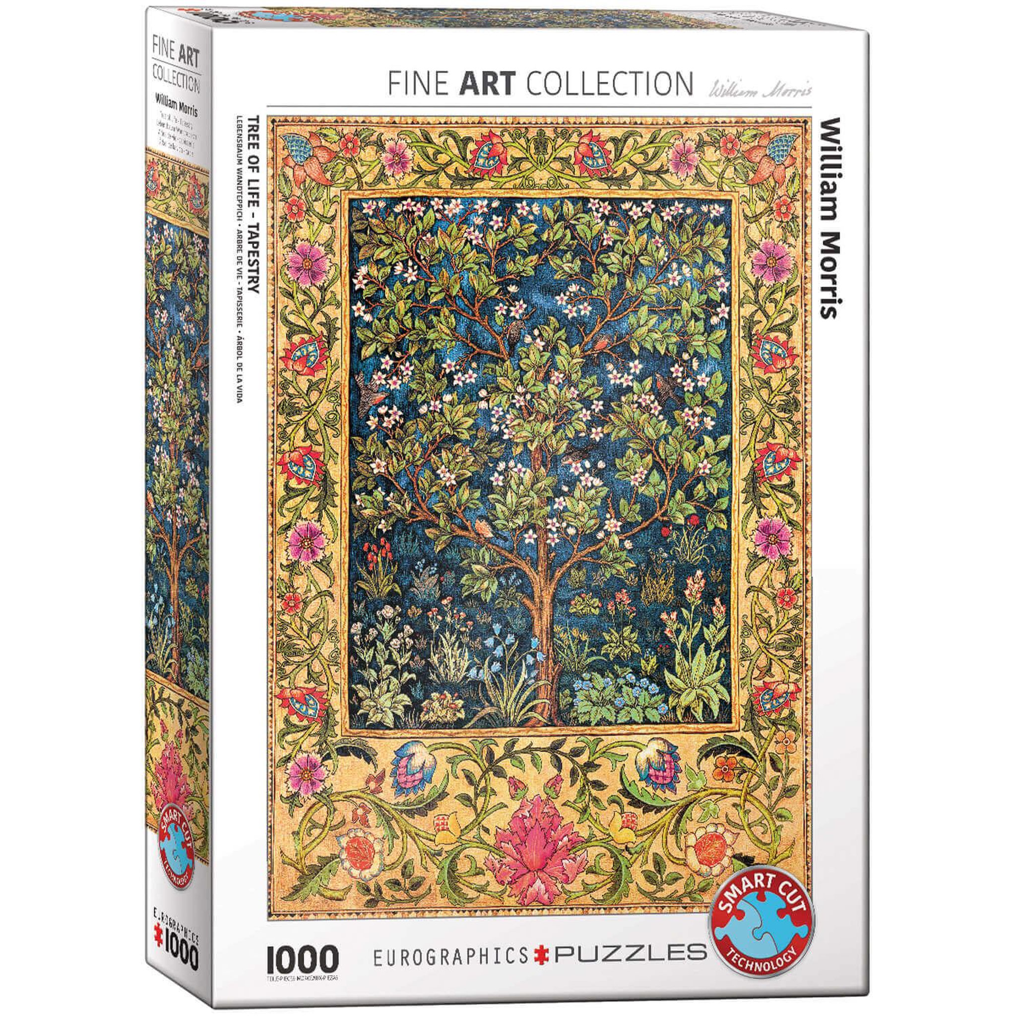 Voir la diapositive 2 : Eurographics Puzzle 1000 pièces : Tapisserie de l'arbre de vie, William Morris