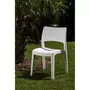 IPAE-PROGARDEN Chaise blanche 50x51xH82cm en résine Blanche Démontable et empilable Intérieur/extérieur jardin terrasse maison PROGARDEN
