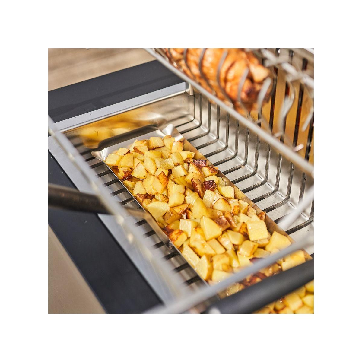 FORGE ADOUR Barbecue charbon 961.56 inox encastrable 56 cm