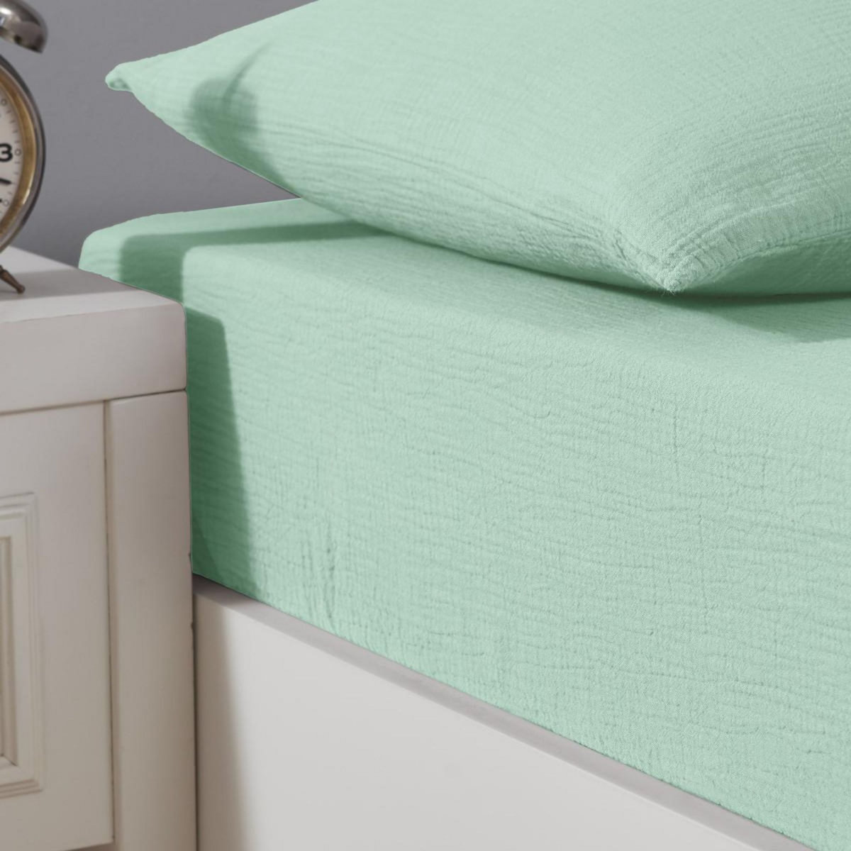 Sensei Maison Drap housse en gaze de coton bonnet 30 cm LOFT