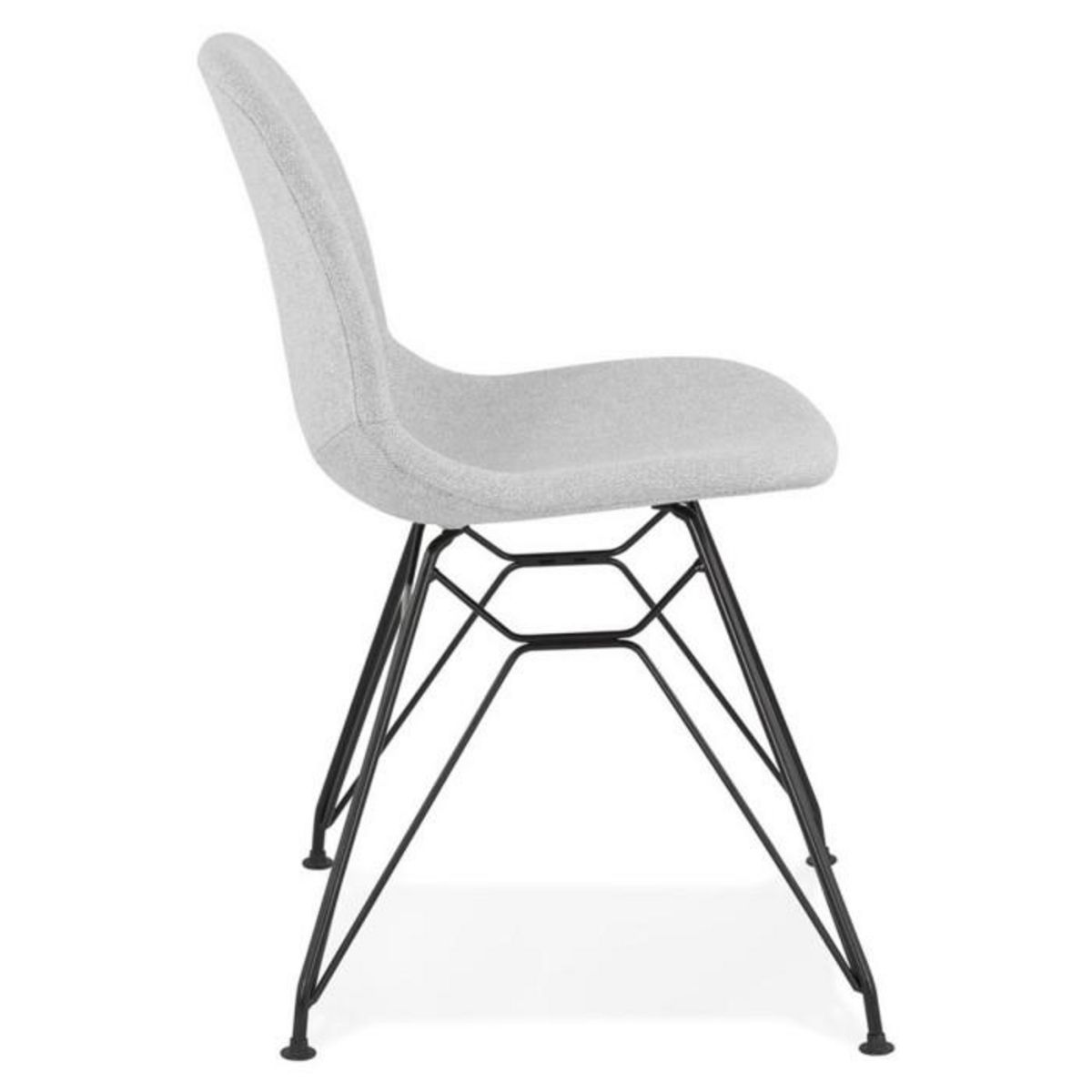 Paris Prix Chaise Design Tissu  Quebec  83cm Gris & Noir