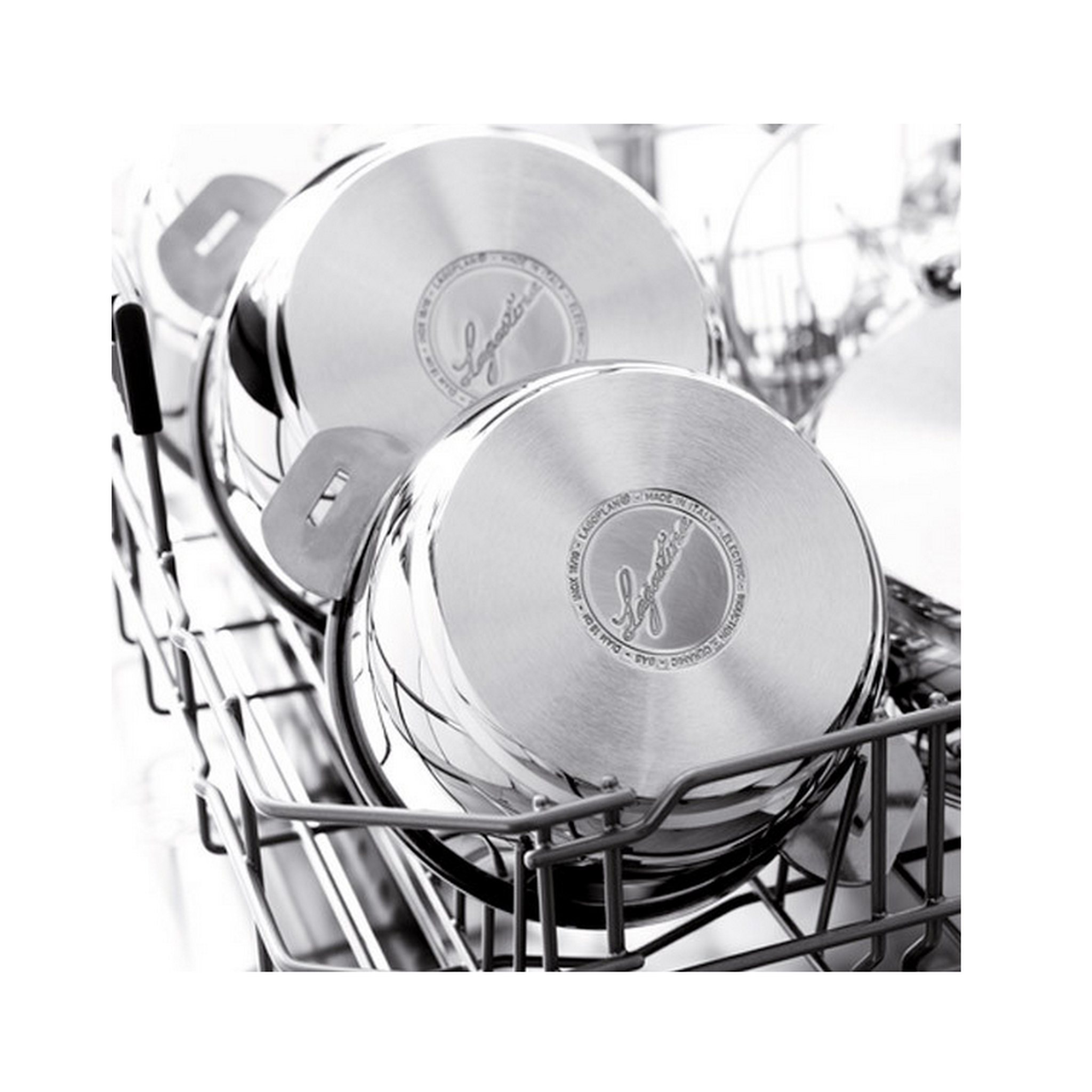 Voir la diapositive 2 : Lagostina Marmite inox 24cm + couvercle en verre - 012138020524